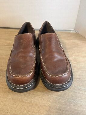 Earth Spirit Men’s Brown Leather Slip-On Loafers